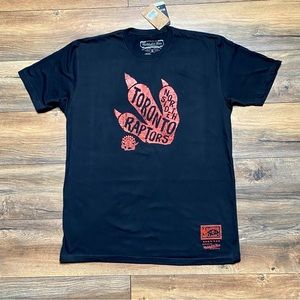 NBA Toronto Raptors T-Shirt NEW XL Black Mitchell & Ness